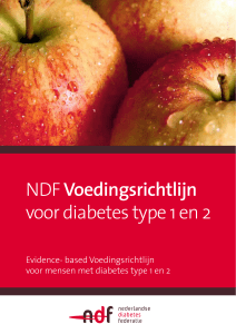 NDF Voedingsrichtlijn voor diabetes type 1 en 2