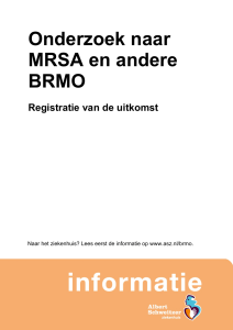 Onderzoek naar MRSA en andere BRMO