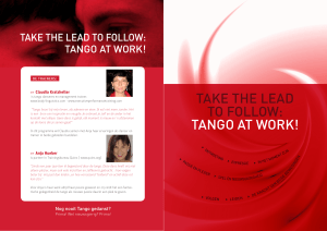 TAKE THE LEAD TO FOLLOW: TANGO AT WORK!