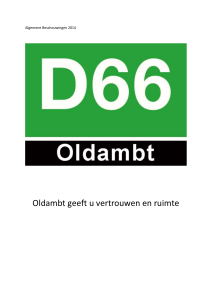 Algemene Beschouwingen D66 Oldambt 2014