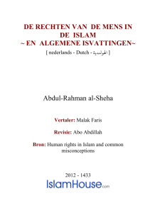De rechten van de mens in de Islam PDF