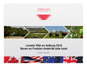 Locatie Wijk en Aalburg 2016 Boren en Fracken Andel