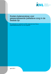 Kosten-batenanalyse voor gespecialiseerde palliatieve zorg in de