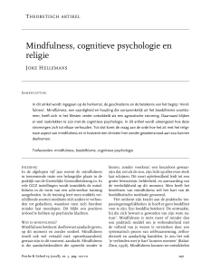 Mindfulness, cognitieve psychologie en religie
