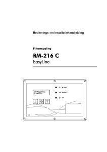 Betriebs- und Installationsanleitung Filtersteuerung RM-216C