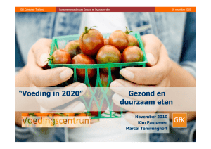 “Voeding in 2020” Gezond en duurzaam eten