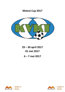 Matexi Cup 2017 29 – 30 april 2017 01 mei 2017