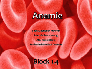 Anemie - AMC Hematologie