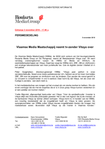 Vlaamse Media Maatschappij neemt tv-zender Vitaya over