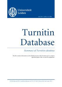 Turnitin Database