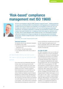 `Risk-based` compliance management met ISO 19600