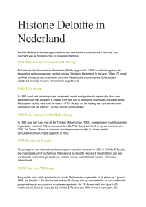 Historie Deloitte in Nederland