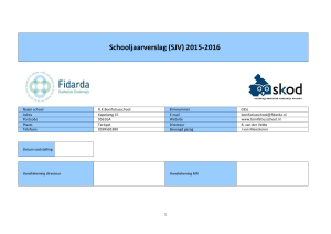 Schooljaarverslag (SJV)