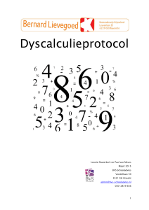 Dyscalculieprotocol - Bernard Lievegoed School