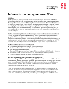 Informatie voor werkgevers over WVA