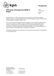 KPN stopt verkoopproces BASE in België