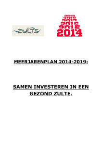 meerjarenplan 2014-2019: samen investeren in
