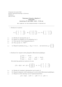 Tentamen Lineaire Algebra 2 wi2314MT