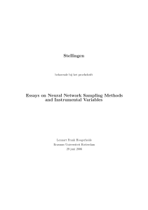 Stellingen Essays on Neural Network Sampling Methods and