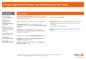 Kronos: dynamisch beheer van rendement en van risico