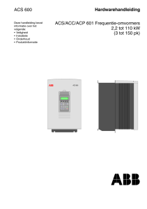 ACS/ACC/ACP 601 Frequentie-omvormers 2,2 tot 110 kW (3 tot 150