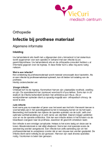 Infectie bij prothese materiaal - Algemene informatie