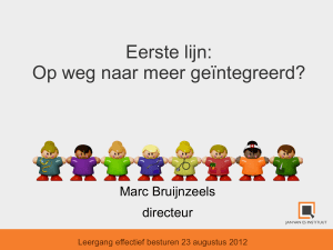 Presentatie Marc Bruijnzeels 23 augustus