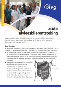 acute alvleesklierontsteking
