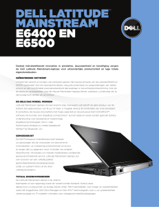 DELL™ LATITUDE™ MAInsTrEAM E6400 En E6500