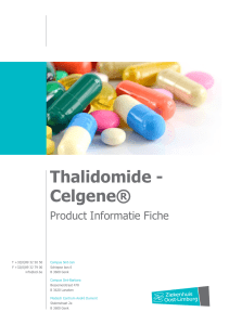 Thalidomide - Celgene® Product Informatie Fiche