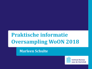Praktische informatie Oversampling WoON2018