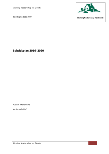 Beleidsplan Noaberschap 2016-2020