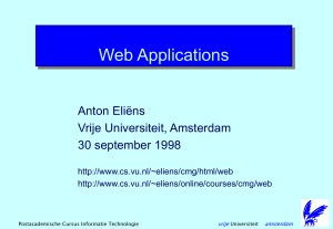 Web Applications - cs.vu.nl - Vrije Universiteit Amsterdam