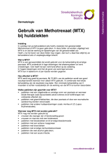 Gebruik van Methotrexaat (MTX) bij huidziekten