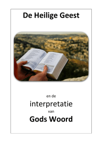 De Heilige Geest interpretatie Gods Woord