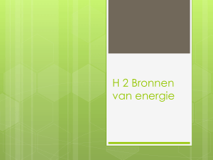 H 2 Bronnen van energie