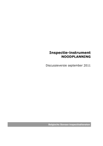 SIT009 Inspectie-instrument Noodplanning - discussieversie