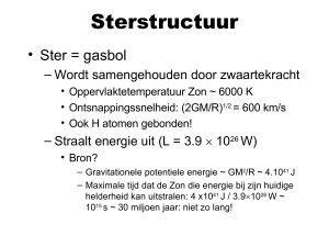 PDF-slides Sterren Structuur en Levensloop