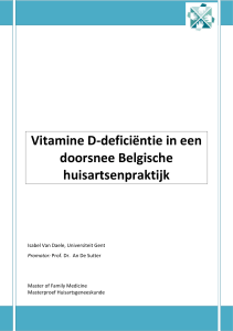 Vitamine D-deficiëntie in een doorsnee Belgische huisartsenpraktijk