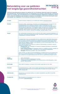 Poliklinisch behandelprogramma bestemd voor patiënten die in hun
