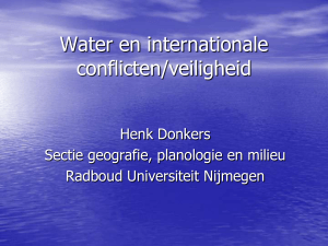 Water en internationale conflicten/veiligheid