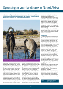 Oplossingen voor landbouw in Noord-Afrika
