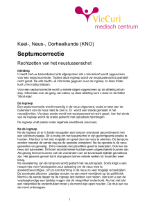 Septumcorrectie - Rechtzetten van het neustussenschot