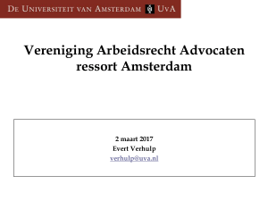Algemeen - Vereniging Arbeidsrecht Advocaten Amsterdam
