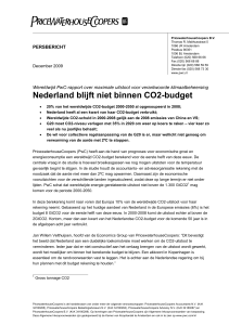 Nederland blijft niet binnen CO2-budget
