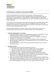 Betreft : Eindverslag GDU - Metropoolregio Rotterdam Den Haag