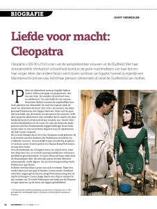 Liefde voor macht: cleopatra