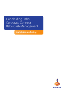 Handleiding Rabo Corporate Connect Rabo Cash