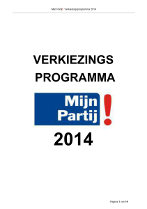 Mijn Partij! Verkiezingsprogramma dd27012014