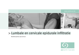Lumbale en cervicale epidurale infiltratie - AZ Sint